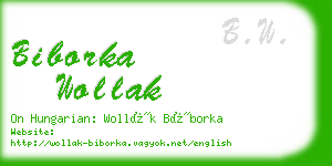 biborka wollak business card